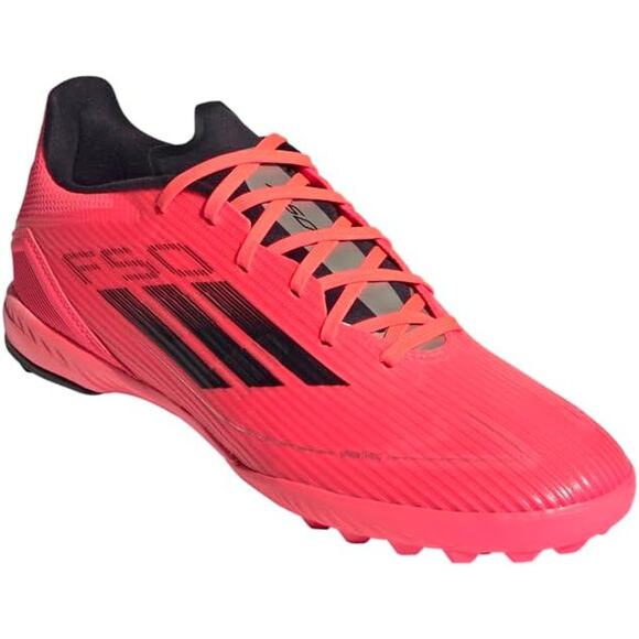 NWT adidas Unisex League Turf Sneaker,Turbo/Aurora Black/Platin Metallic-9.5 Men - Picture 1 of 7